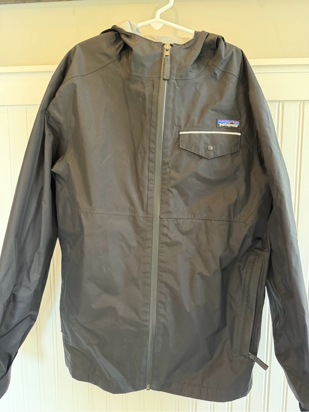 Patagonia Kid’s  Black Hooded Lightweight Jacket